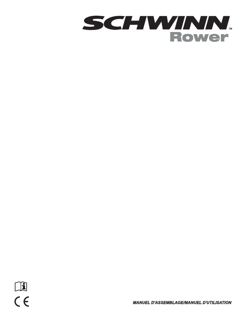 Page 1 de la notice Manuel utilisateur Schwinn Rower