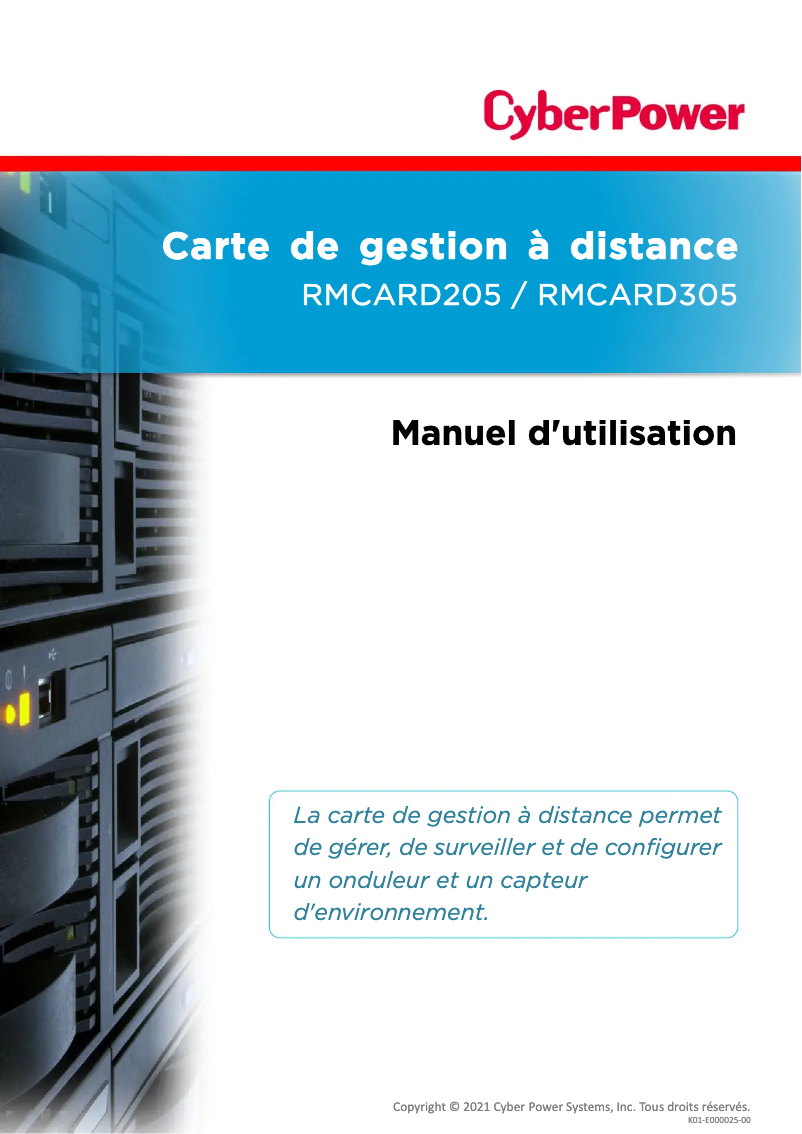 Image de la première page du manuel de l'appareil RMCARD205