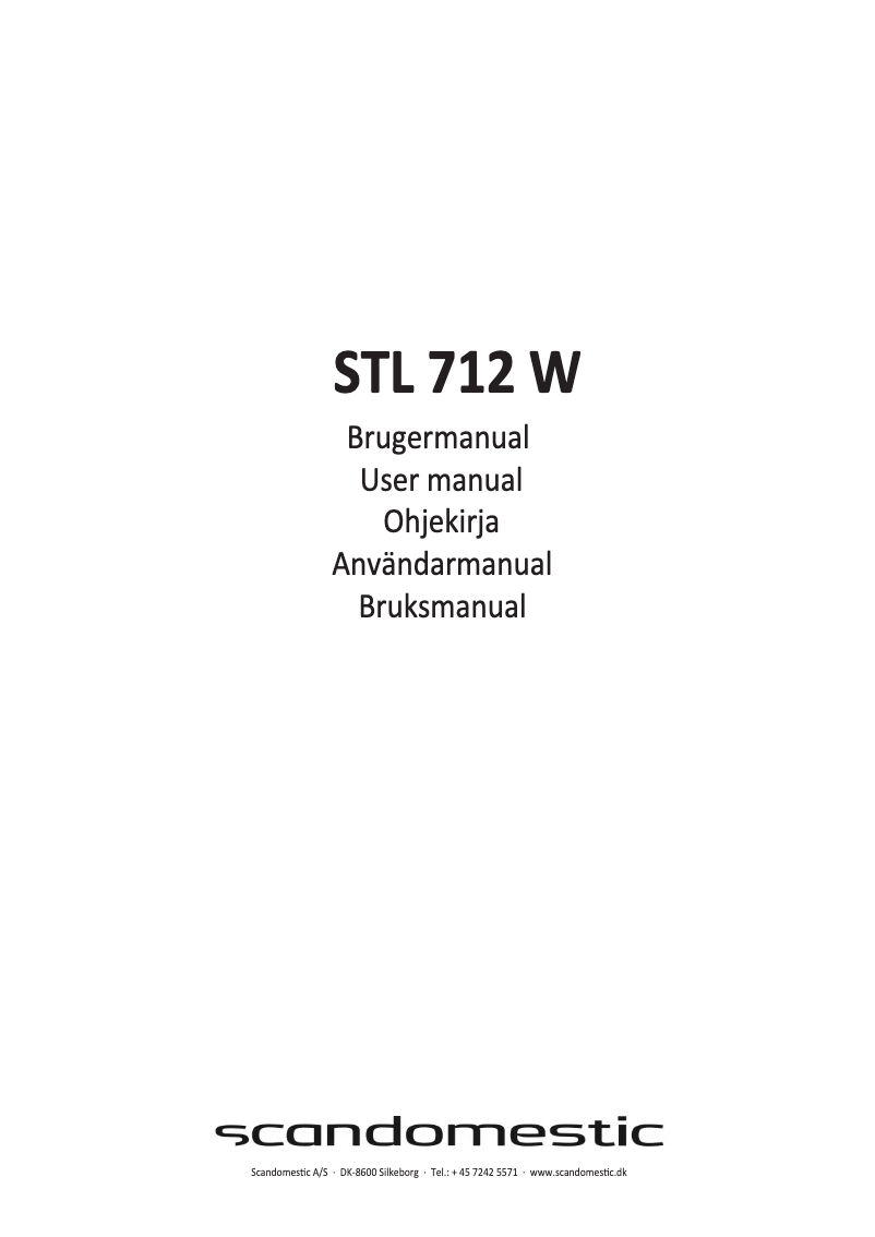 Page n°1 - Manuel utilisateur Scandomestic STL 712 W