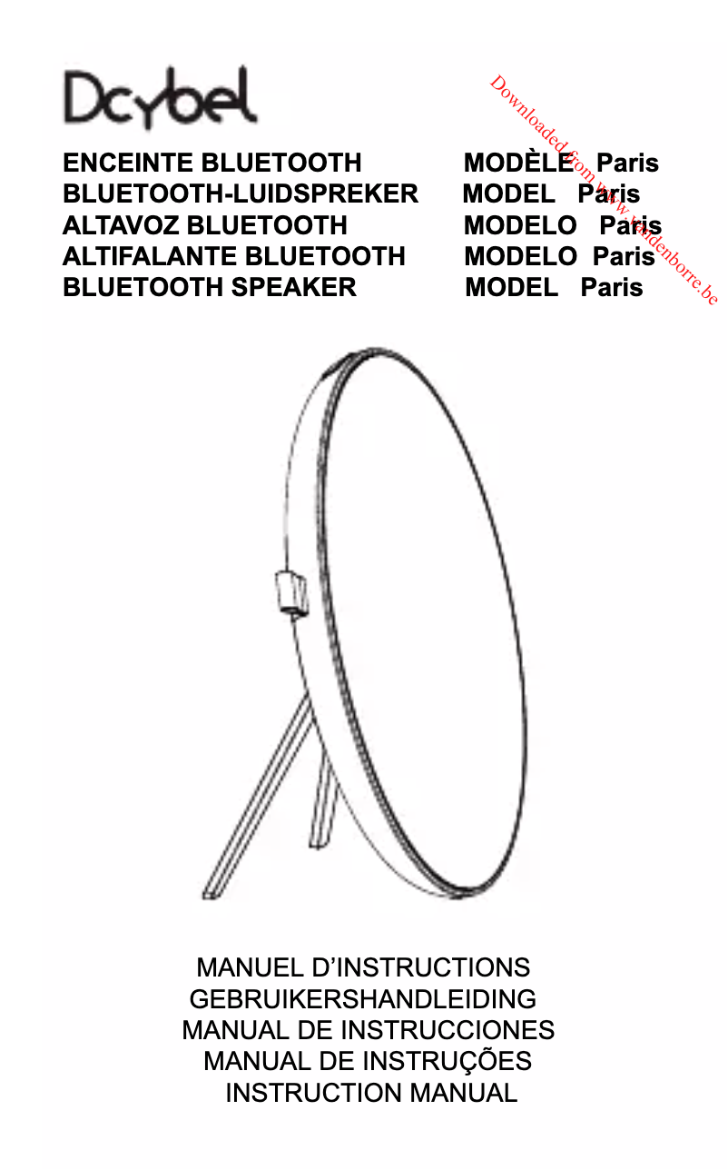 Image de la première page du manuel de l'appareil Paris