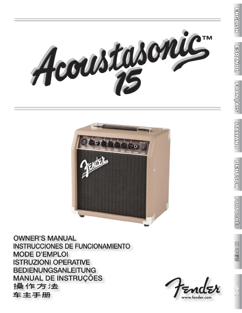Image de la première page du manuel de l'appareil Acoustasonic 15