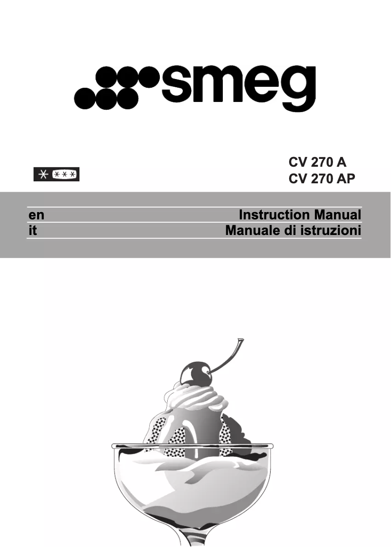 Page 1 de la notice Manuel utilisateur Smeg CV270AP