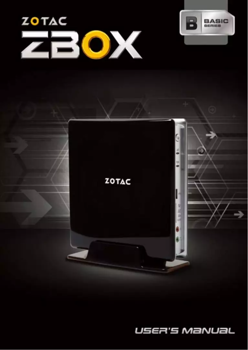 Page 1 de la notice Manuel utilisateur Zotac ZBOX-BI321