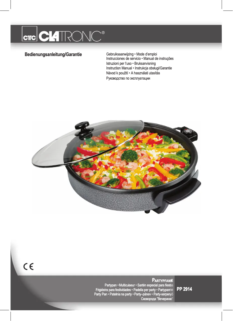 Página 1 del manual Manual de usuario Clatronic PP 2914