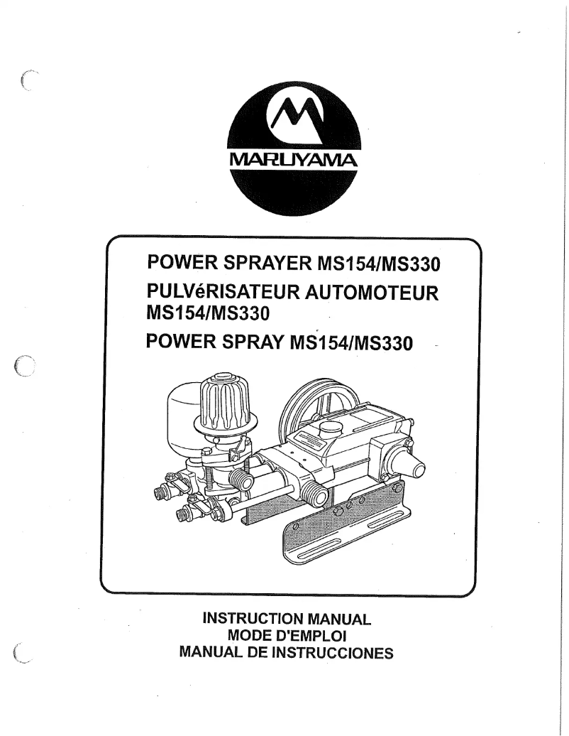 Page 1 de la notice Manuel utilisateur Maruyama MS330