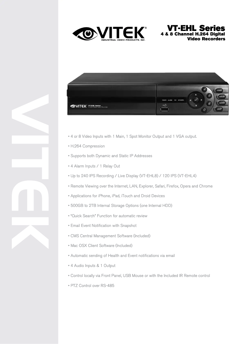 Page 1 de la notice Manuel utilisateur Vitek VT-EHL4