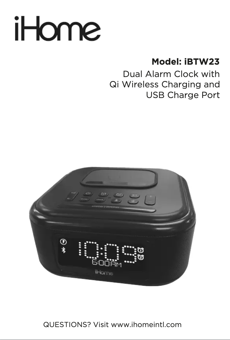 Page n°1 - Manuel utilisateur iHome iBTW23