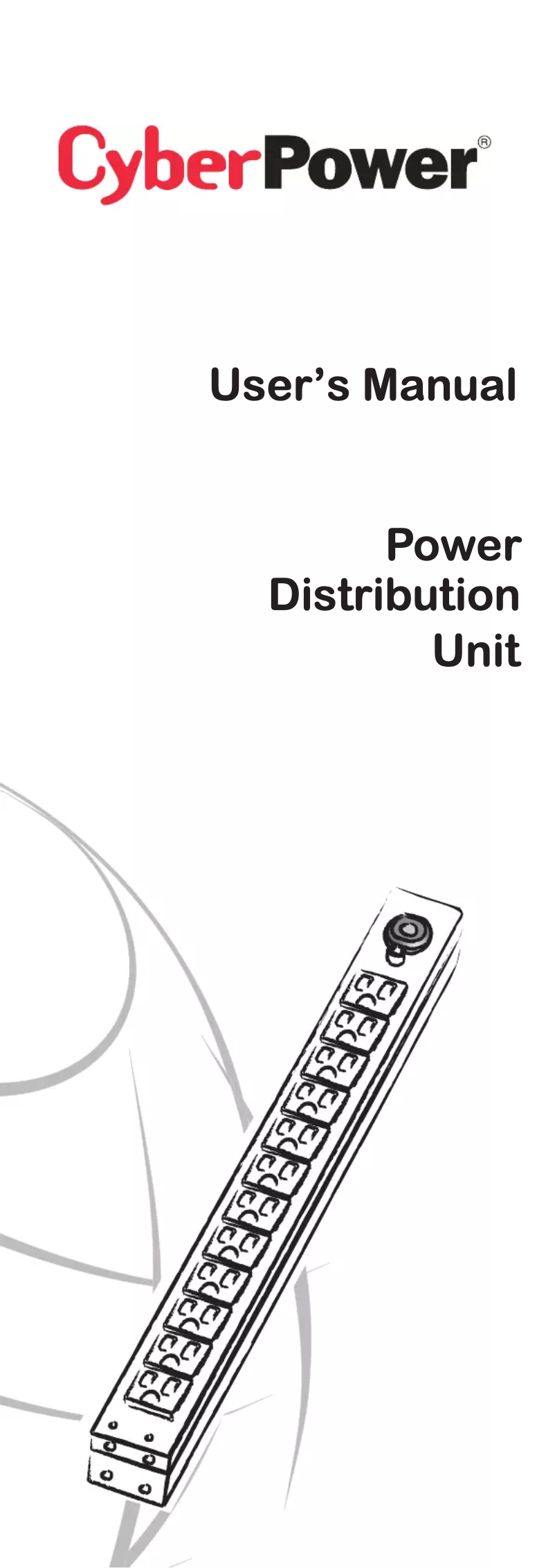 Page n°1 - Manuel utilisateur CyberPower PDU20MT2F8R