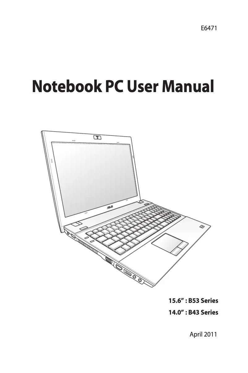 Page n°1 - Manuel utilisateur Asus Pro B Advanced B53S-SO074X