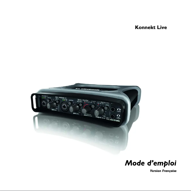 Page n°1 - Manuel utilisateur TC Electronic Konnekt Live