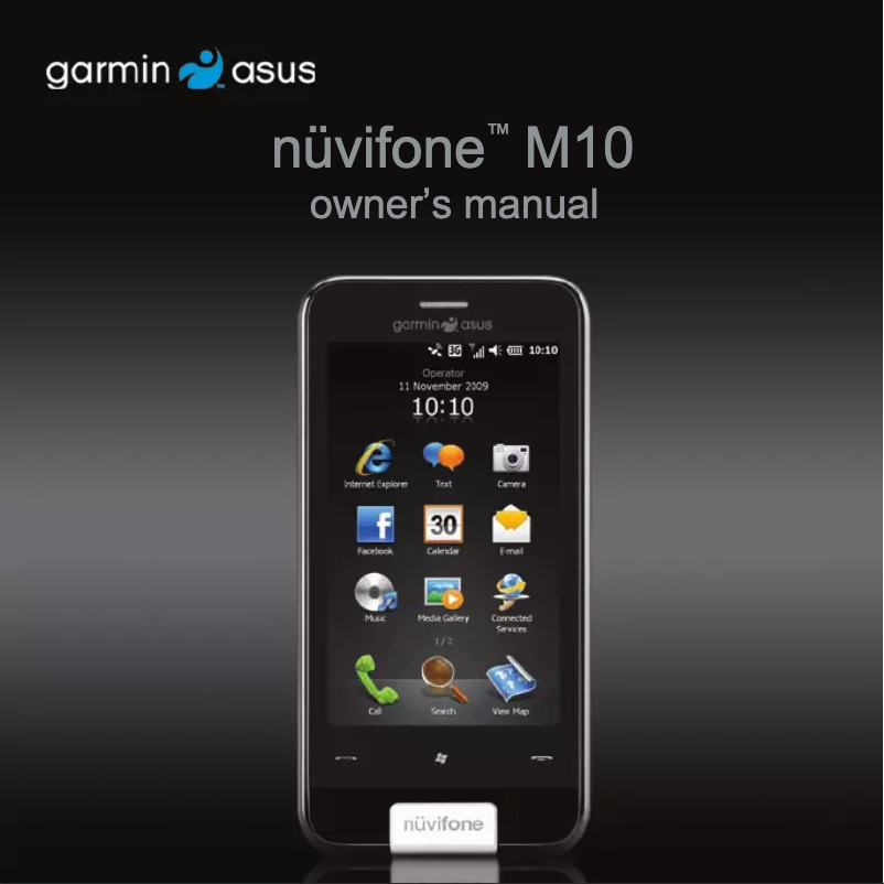 Página 1 del manual Manual de usuario Garmin-Asus Nüvifone M10