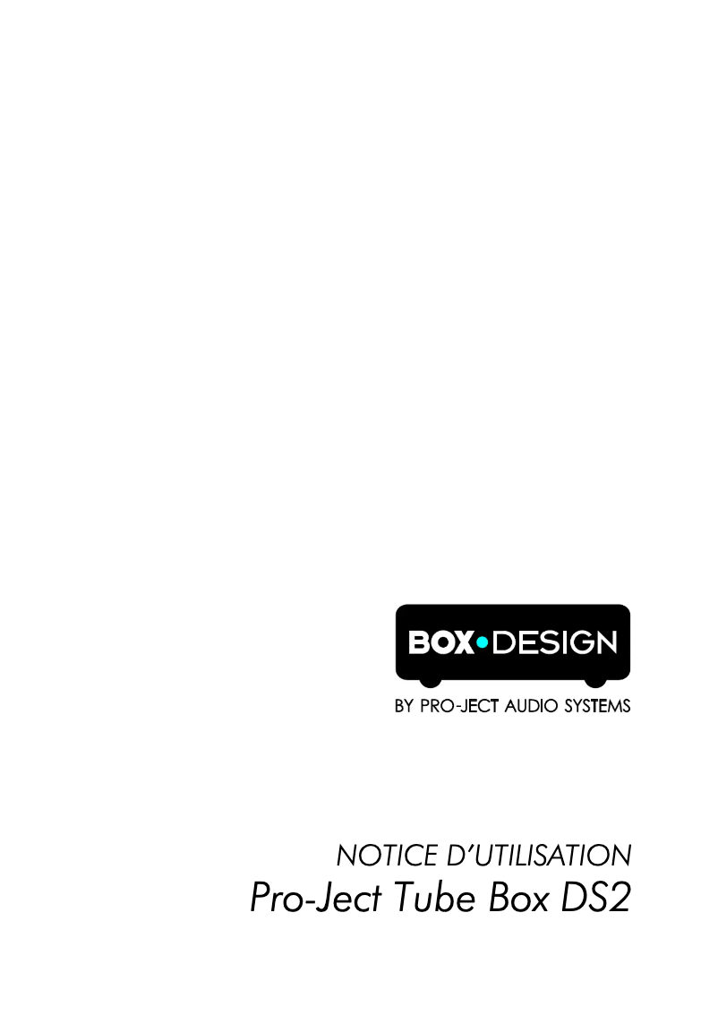 Page 1 de la notice Manuel utilisateur Pro-Ject Tube Box DS2