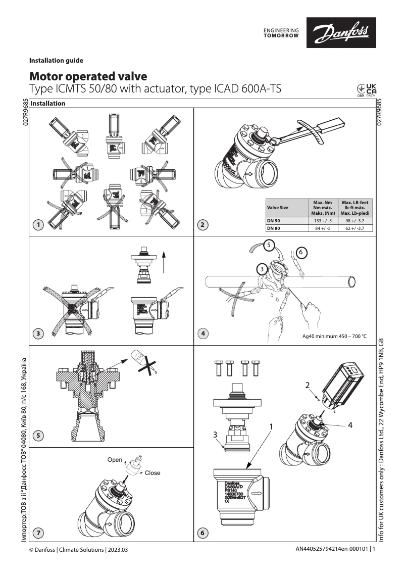 Image de la première page du manuel de l'appareil ICMTS 50