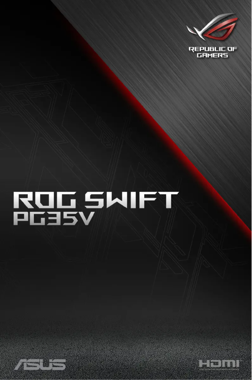 Image de la première page du manuel de l'appareil ROG Swift PG35VQ