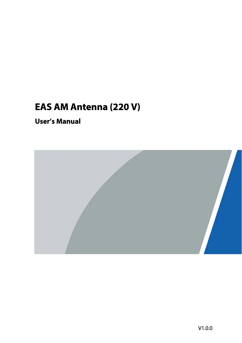 Page 1 de la notice Manuel utilisateur Dahua Technology ISC-EAA2-C001-R