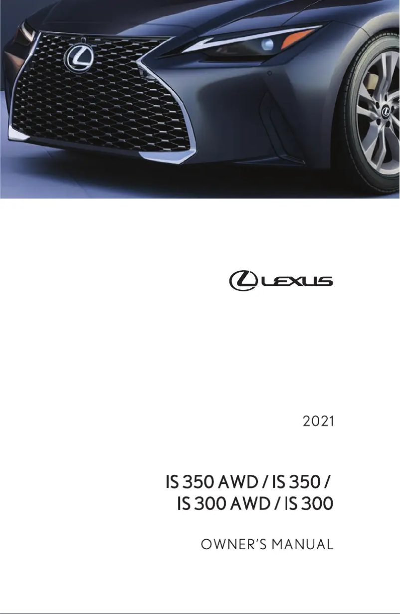 Página 1 del manual Manual de usuario Lexus IS 300 RWD (2021)