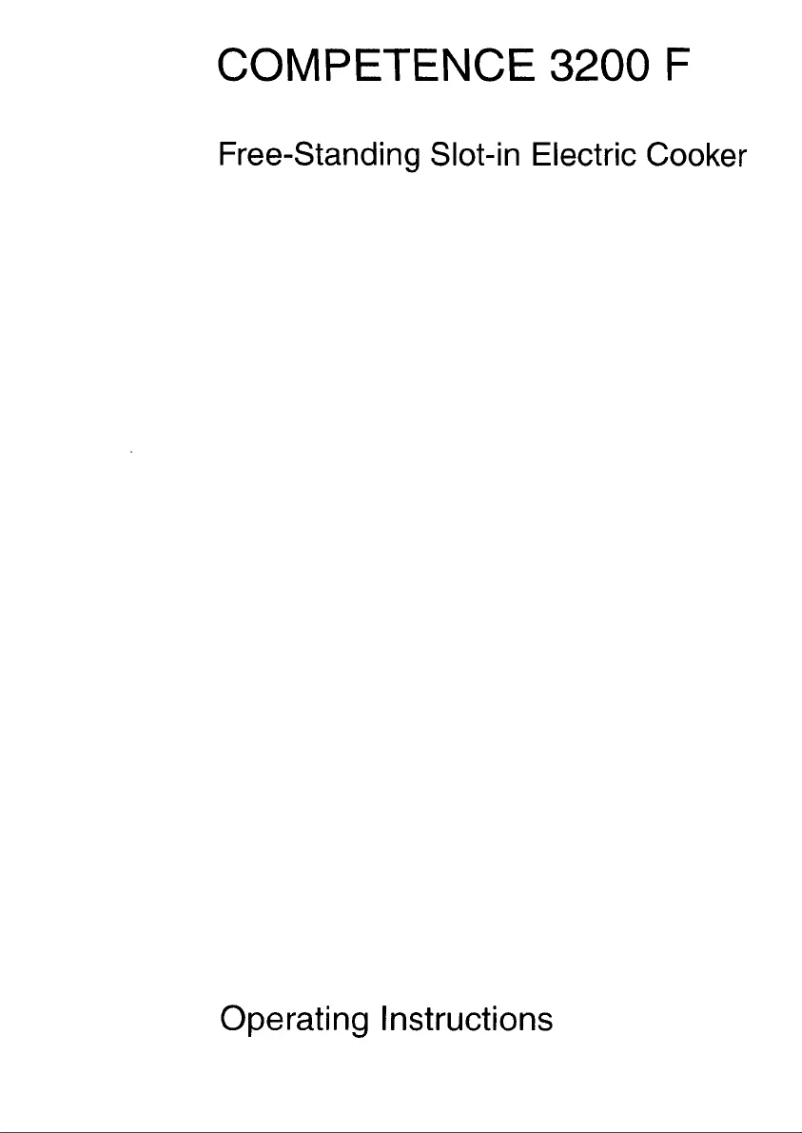 Page 1 de la notice Manuel utilisateur AEG Competence 3200 F D