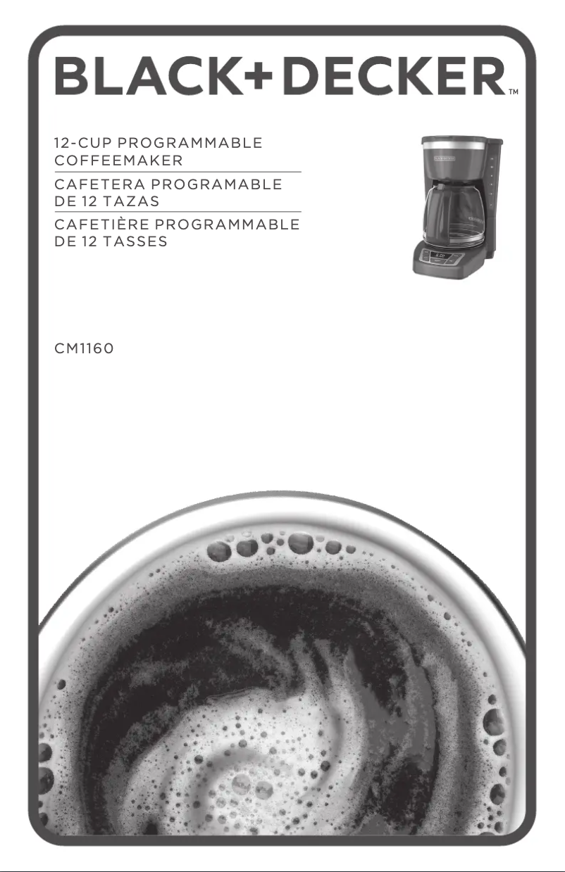 Page 1 de la notice Mode d'emploi Black & Decker CM1160