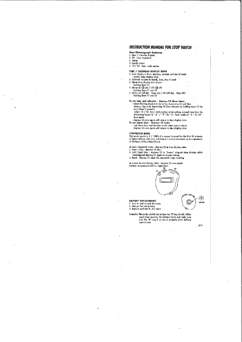 Page 1 de la notice Manuel utilisateur Lorus Z004