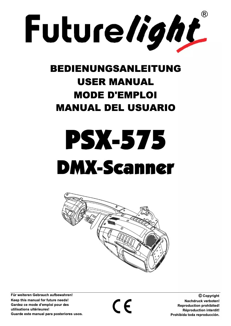 Page n°1 - Manuel utilisateur Futurelight PSX-575