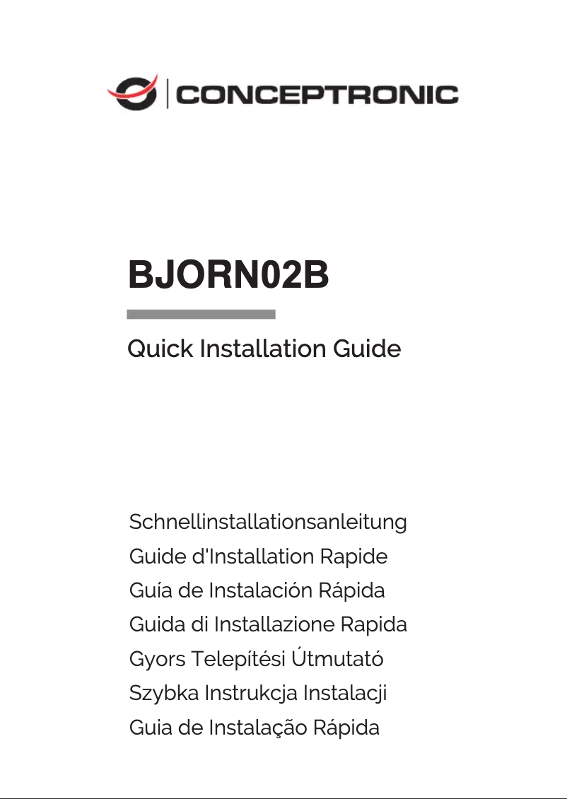 Page n°1 - Manuel utilisateur Conceptronic BJORN02B