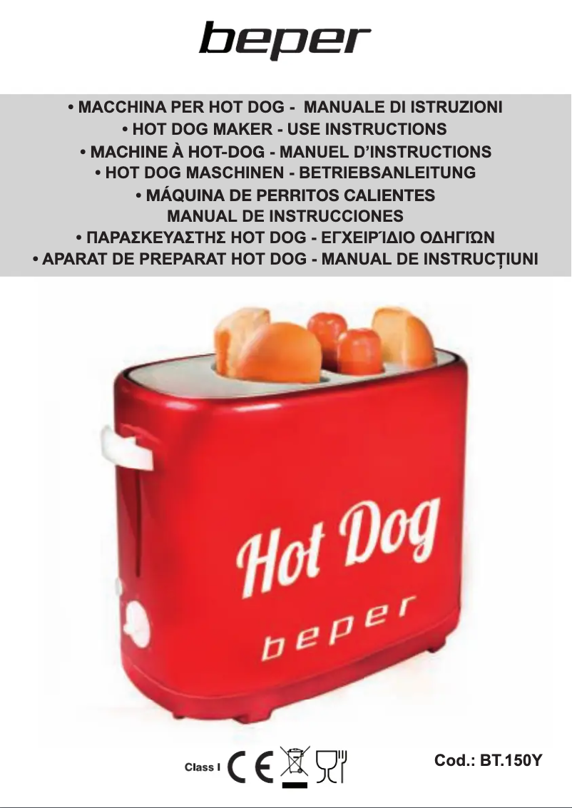 Image de la première page du manuel de l'appareil BT.150Y