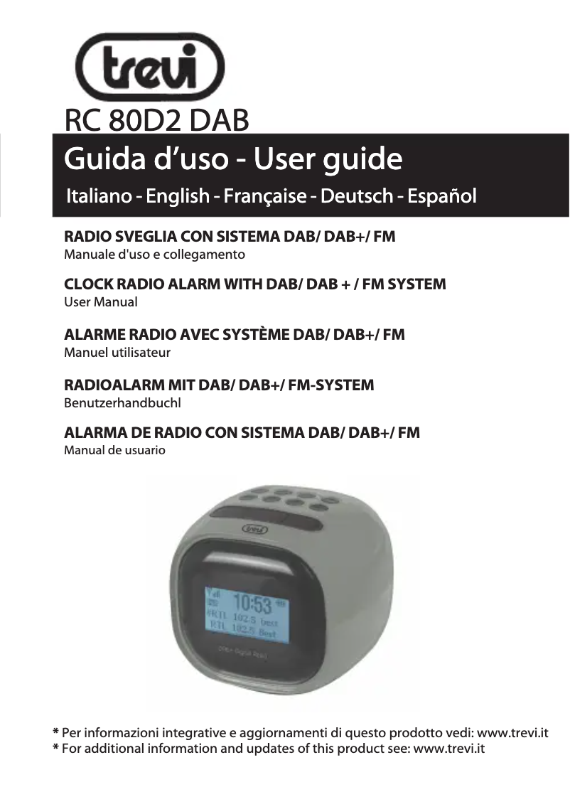 Image de la première page du manuel de l'appareil RC 80D2 DAB