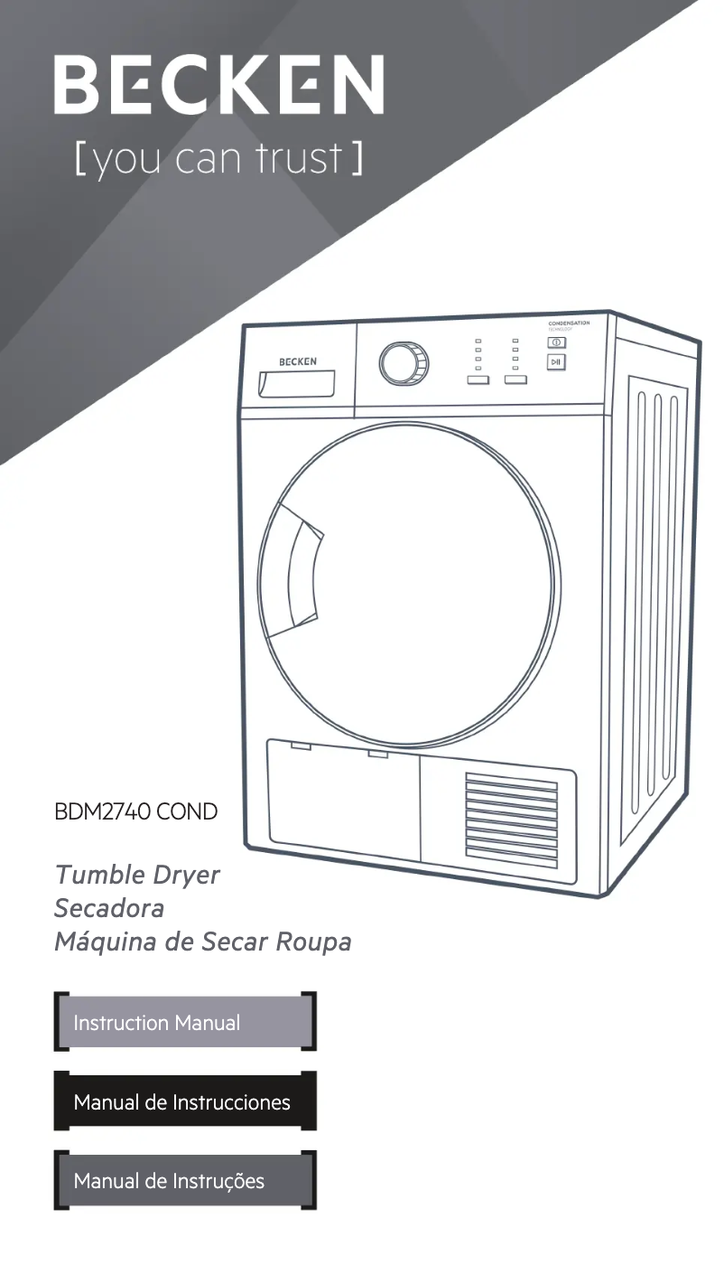 Page n°1 - Manuel utilisateur Becken BDM2740 COND