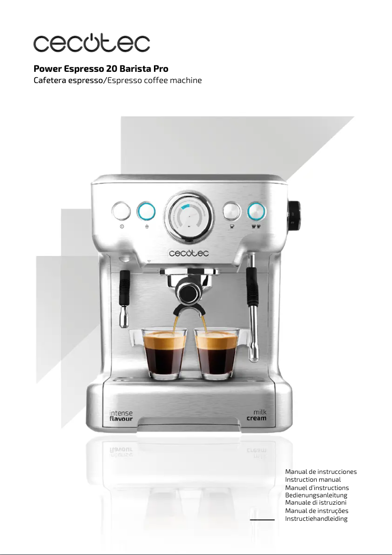 Page n°1 - Manuel utilisateur Cecotec Power Espresso 20 Barista Pro