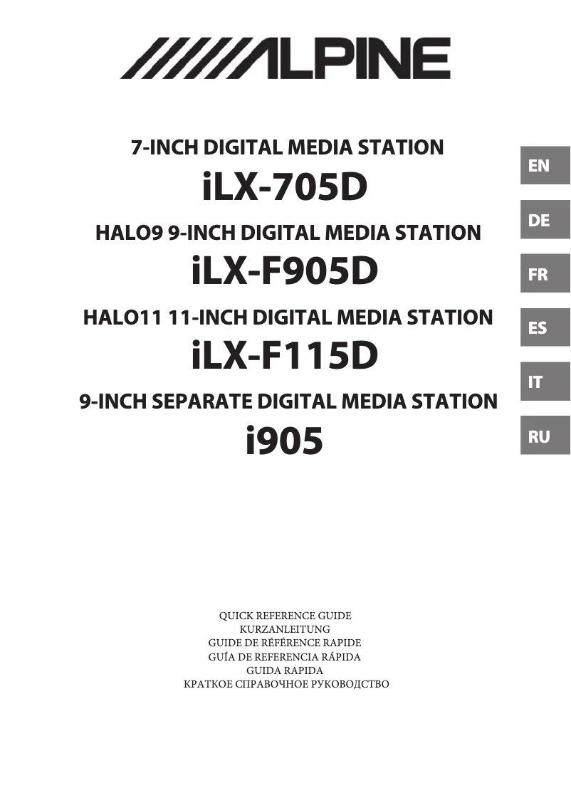 Page 1 de la notice Manuel utilisateur Alpine iLX-F115T6