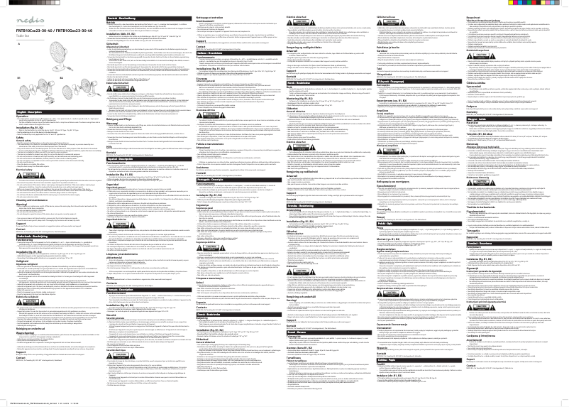 Page n°1 - Manuel utilisateur Nedis FNTR10CWT40H