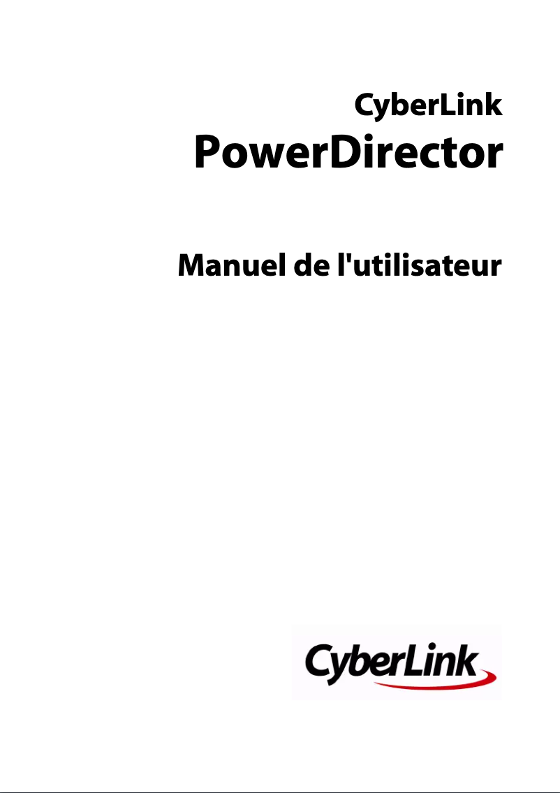 Page 1 de la notice Manuel utilisateur Cyberlink PowerDirector 6