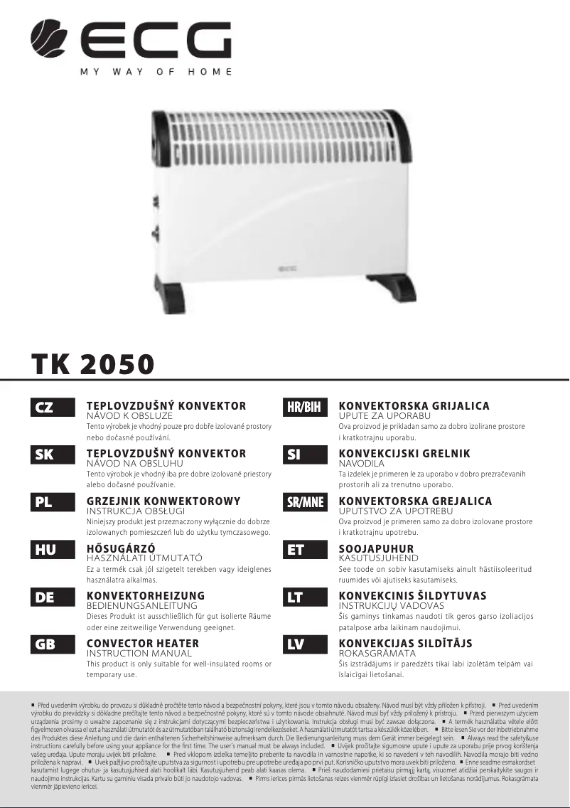 Página 1 del manual Manual de usuario ECG TK 2050