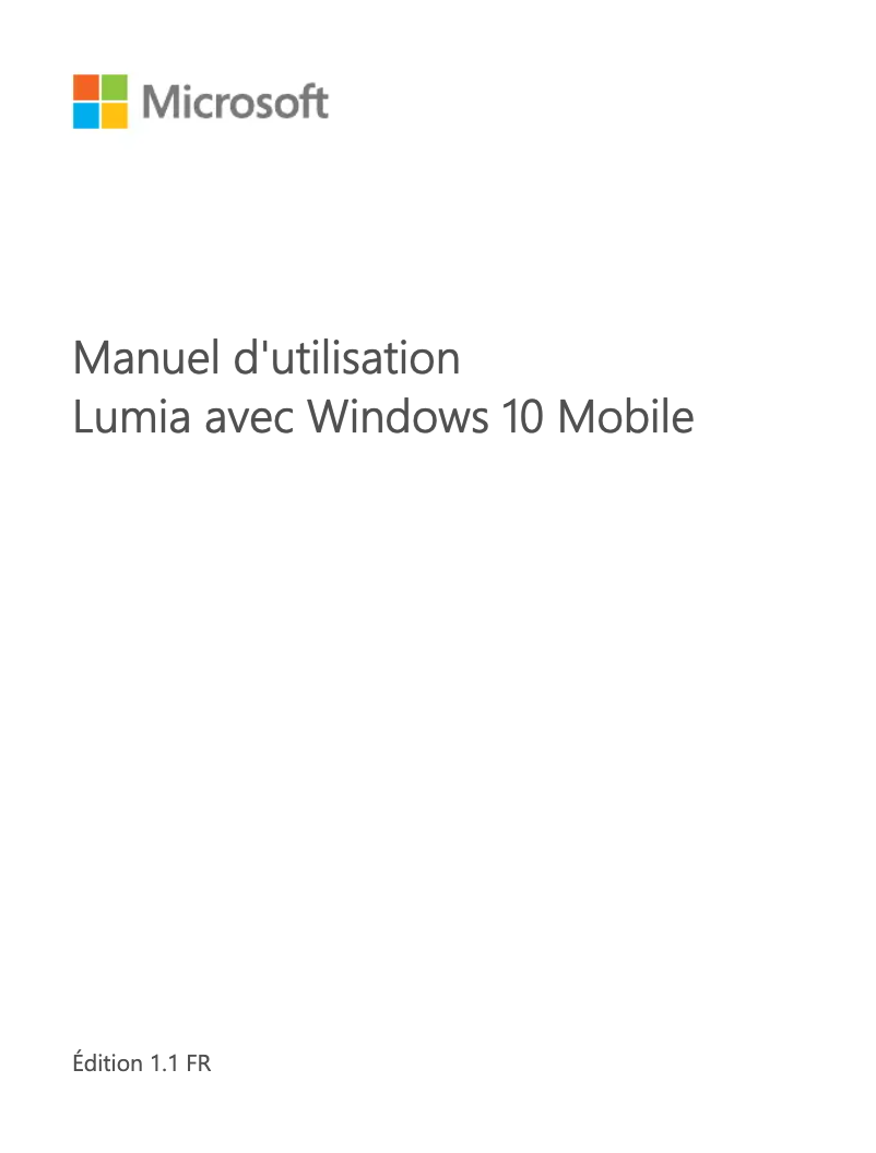 Image de la première page du manuel de l'appareil Lumia 650 Dual SIM
