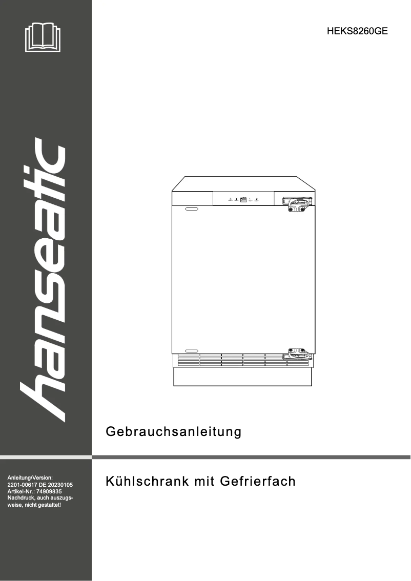 Página 1 del manual Manual de usuario Hanseatic HEKS8260GE