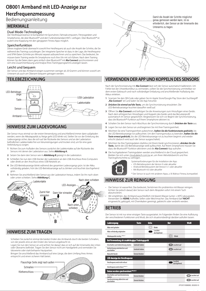 Page n°1 - Manuel utilisateur Alatech OB001