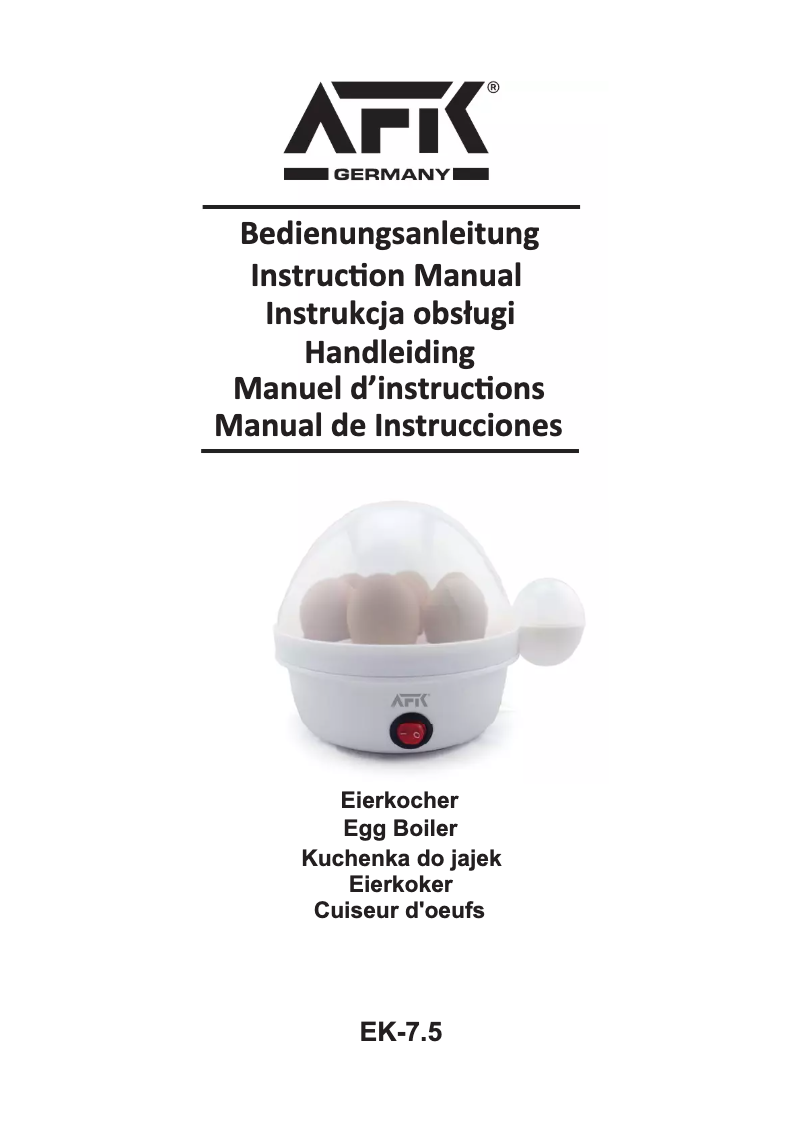 Page 1 de la notice Manuel utilisateur AFK EK-7.5