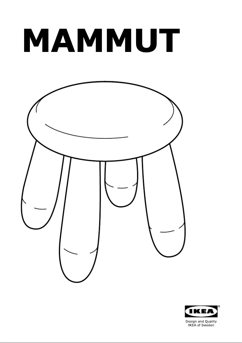 Page 1 de la notice Manuel utilisateur Ikea MAMMUT 301.766.44