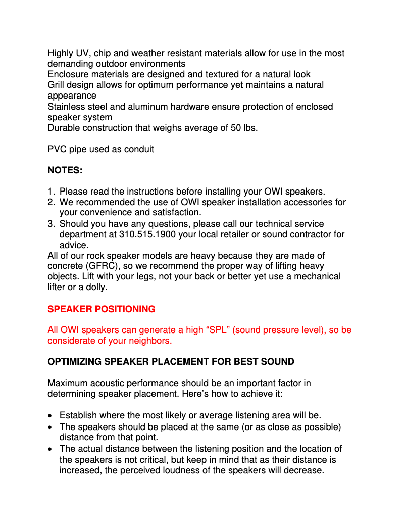 Page 1 de la notice Manuel utilisateur OWI L.A. Rocker MRP6715B