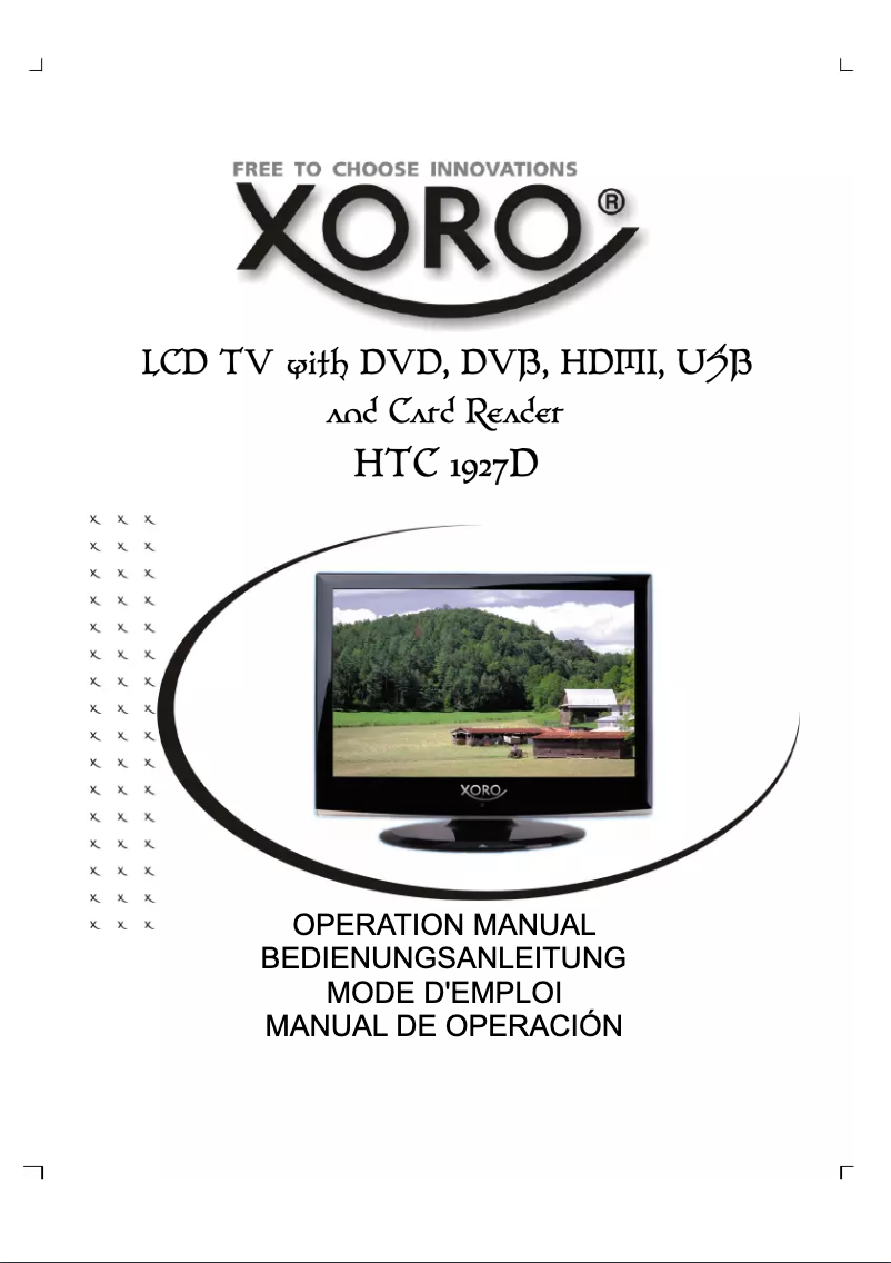 Page 1 de la notice Manuel utilisateur Xoro HTC 1927D