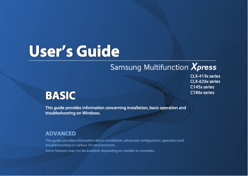 Image de la première page du manuel de l'appareil CLX-6260FR