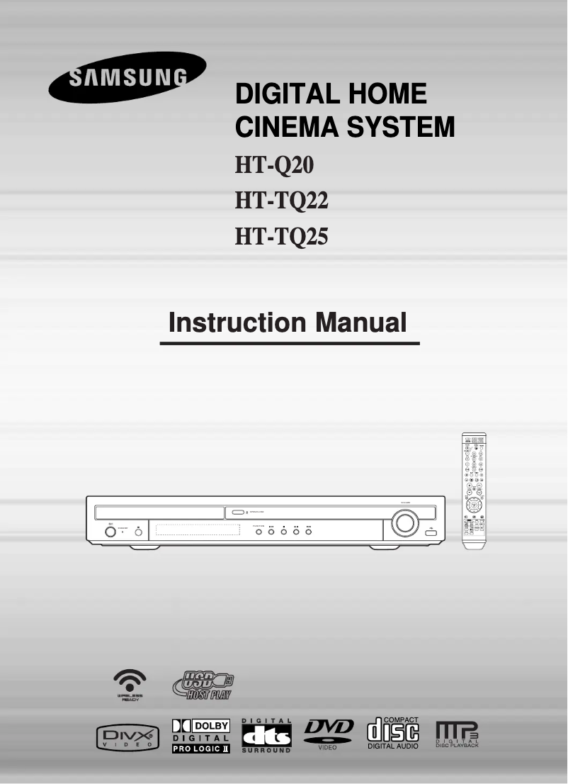 Page n°1 - Manuel utilisateur Samsung HT-TQ22R