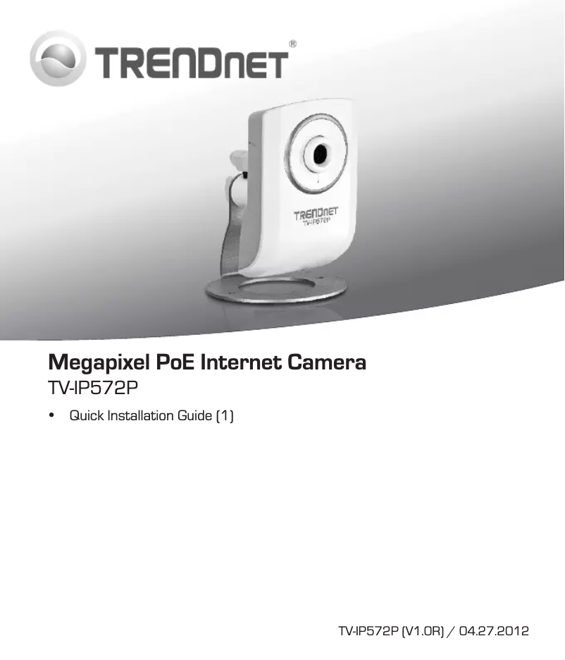 Page n°1 - Manuel utilisateur TRENDnet TV-IP572P