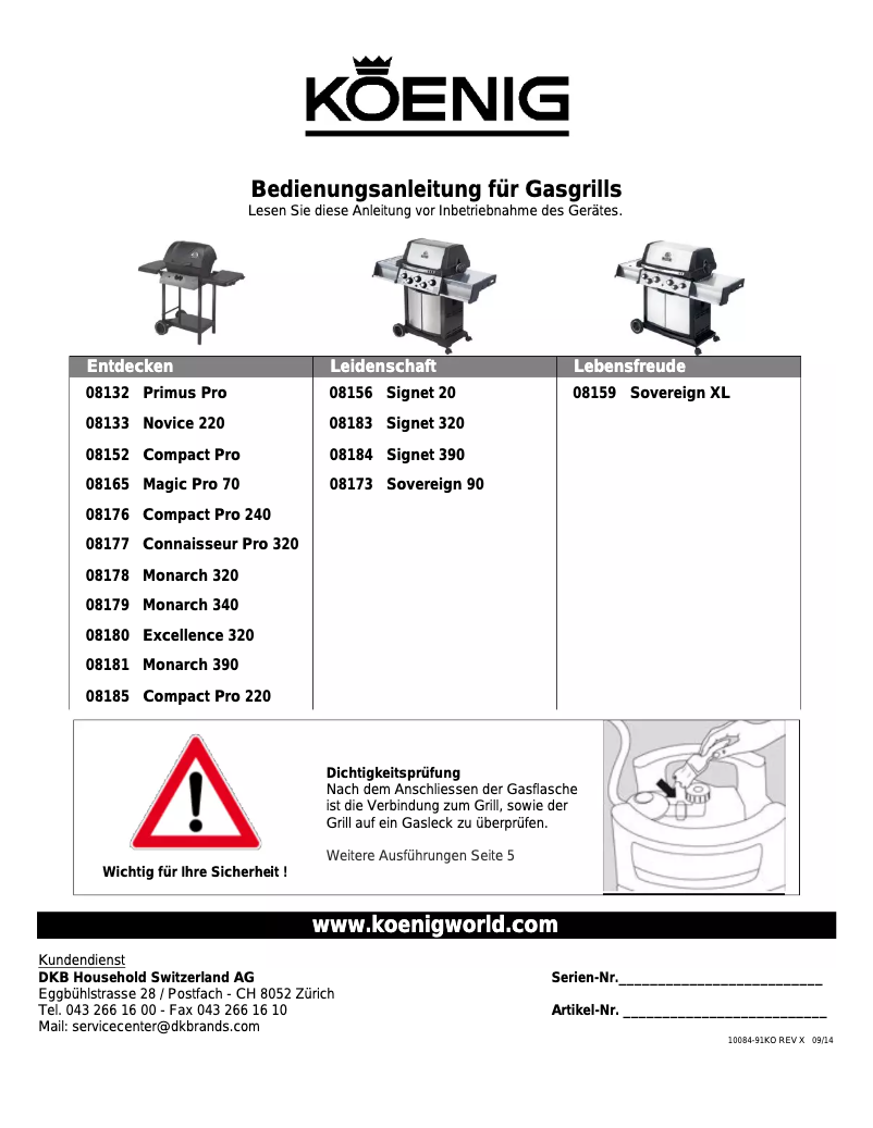 Page n°1 - Manuel utilisateur Koenig Conaisseur Pro 320