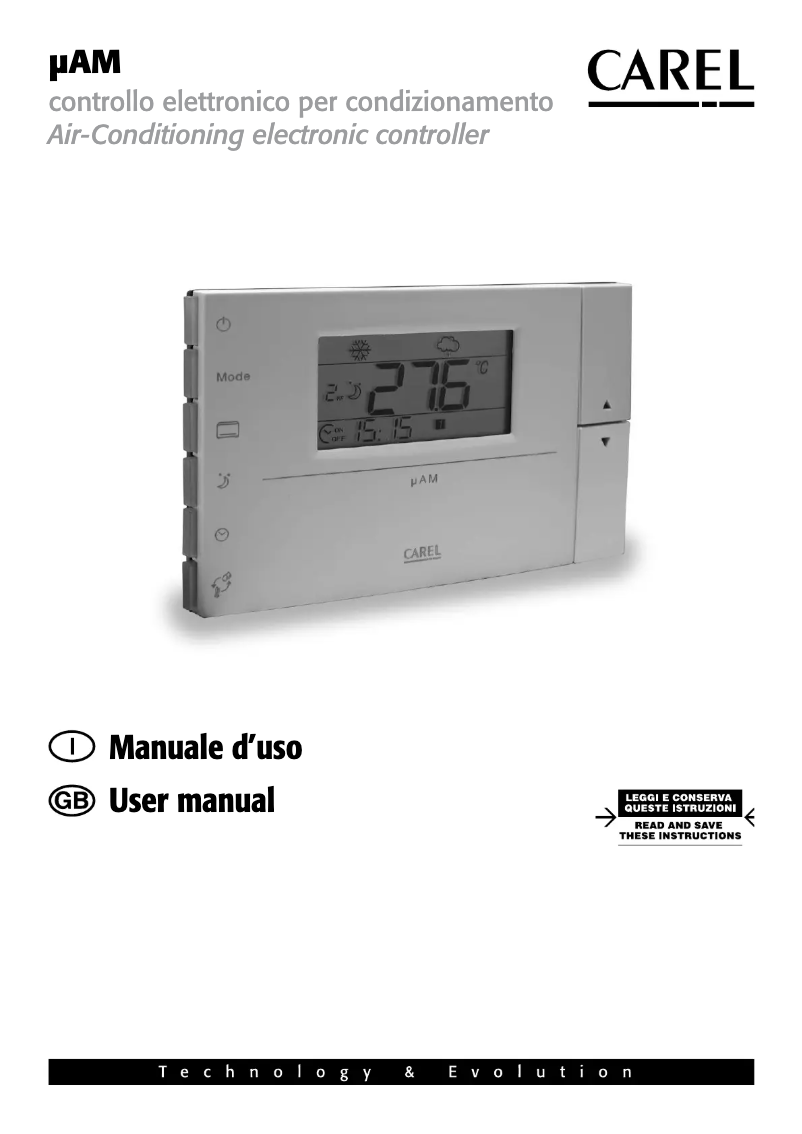 Image de la première page du manuel de l'appareil µAM