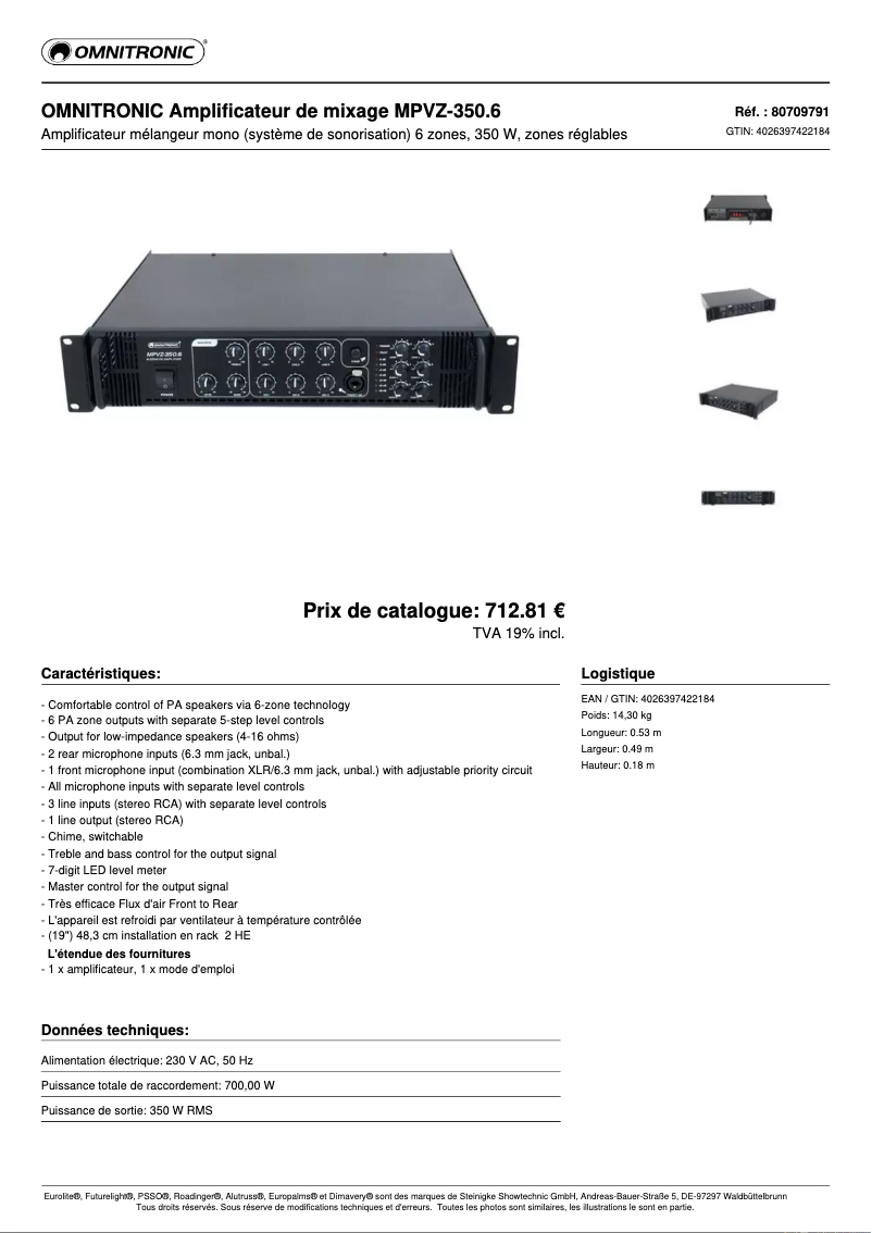 Image de la première page du manuel de l'appareil MPVZ-350