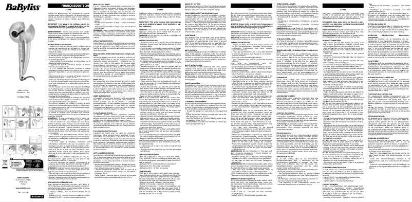 First page image of the manual for Hydro Fusion Curl Secret C1700E