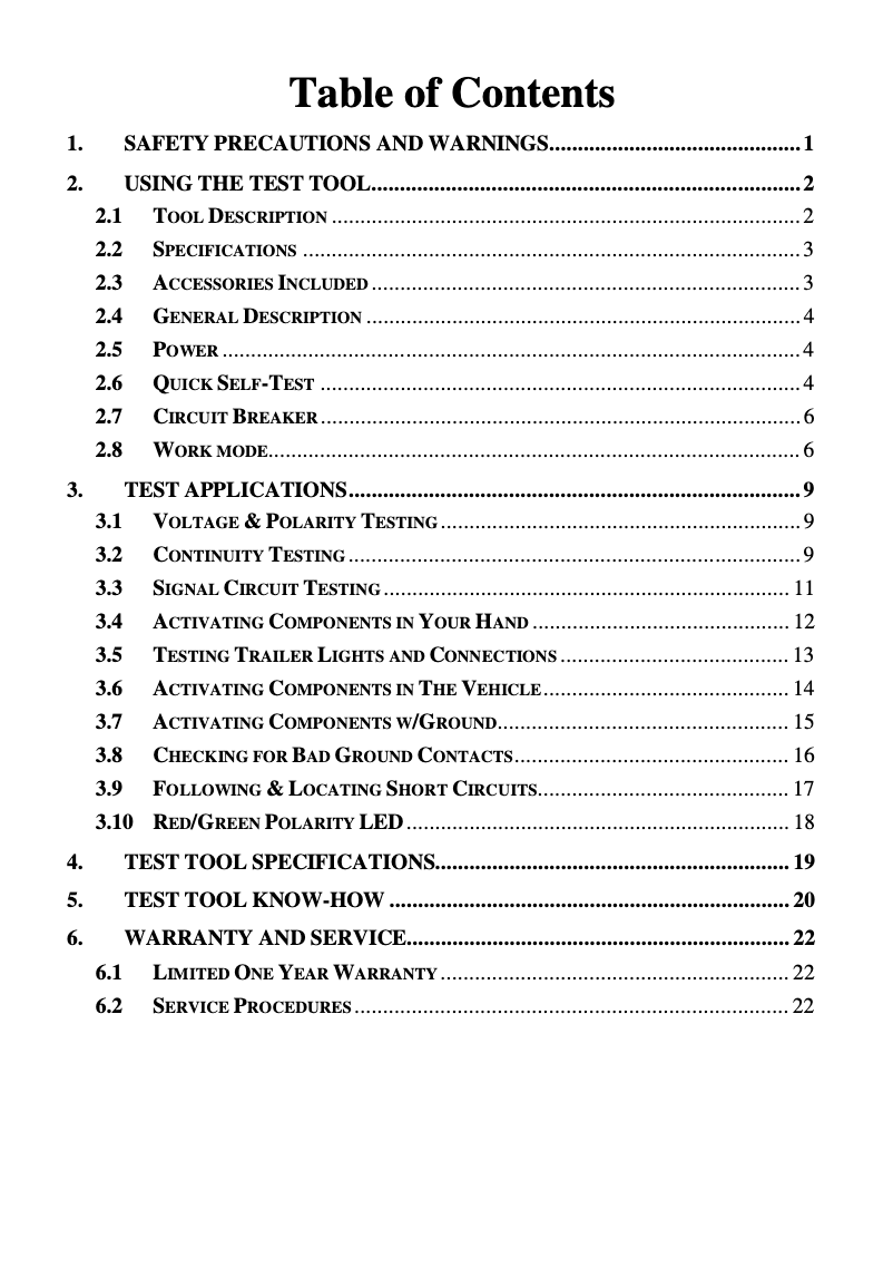 Page n°1 - Manuel utilisateur Autel PowerScan PS100