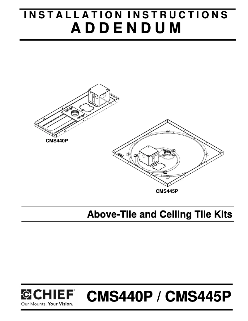 Page n°1 - Manuel utilisateur Chief CMS440P
