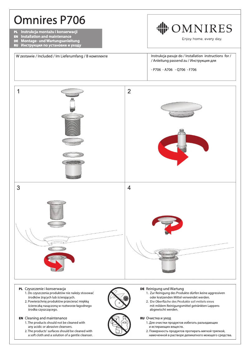 Página 1 del manual Manual de usuario Omnires P706